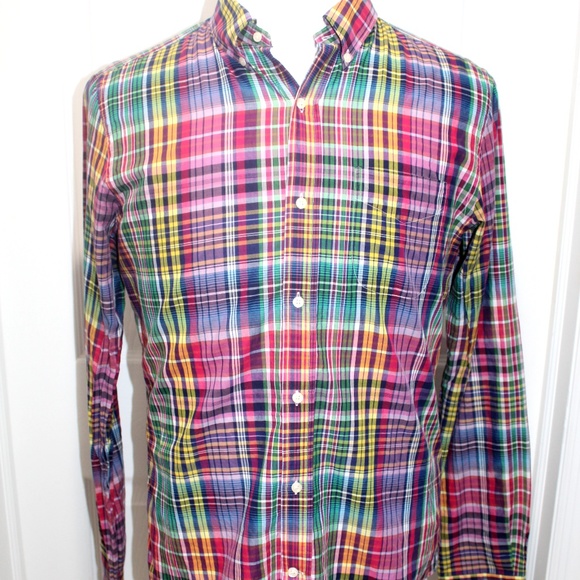 Vince Other - VINCE Button Up Shirt Bright Multi Colored Plaid M